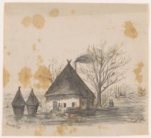Paisagem (título no objeto) de Dirk Arnoldus Tavenraat (signed by artist)