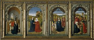 Quatro cenas da vida da Virgem, ca 1442-1445 de Dirk Bouts