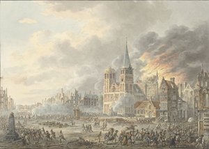 A captura de uma cidade pelas tropas francesas de Dirk Langendijk
