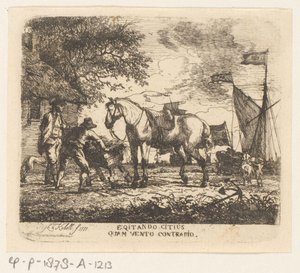 Alimentando o cavalo
Egitando citius quam vento contrario (título sobre o objecto) de Dirk Langendijk