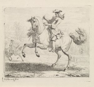 Cavalo de corrida com cavaleiro
Escola de equitação (título da série)