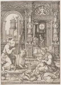 São Lucas pintando a Virgem e o Menino de Dirk Vellert