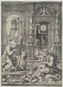 São Lucas Pintando a Virgem de Dirk Vellert