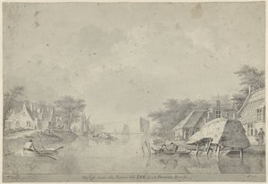 Vista do rio Lek em Utrecht de Dirk Verrijk