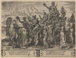 O triunfo das riquezas, 1564 de Dirk Volkertsz. Coornhert