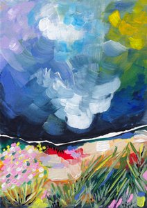 Céu abstrato e vibrante