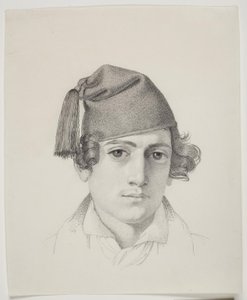 Retrato de um jovem com um chapéu de borla