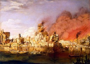 O Grande Incêndio de Hamburgo em 5 de maio de 1842