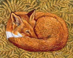 Cat-napping, 1997 (acrílico no painel) de Ditz