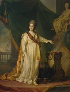 Catarina II como legisladora no templo da deusa da justiça, 1783
