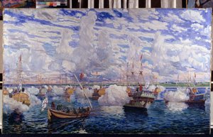 A frota de Pedro I da Rússia (o Grande)