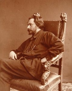 Retrato do autor Leonid Nikolaievich Andreyev (Leonid Andreiev) (1871-1919). Fotografia em gelatina de prata de Dmitri Spiridonovich Zdobnov (Fim do 19º cen.)