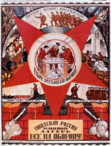 A Rússia é um acampamento no estado de sítio, 1919. de Dmitriy Stakhievich Moor