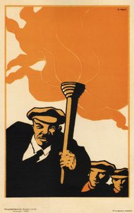 Lenine - Moor, Dmitri Stachievich (1883-1946) - 1919 - Litografia a cores - 38x25 - Biblioteca Estadual Russa, Moscovo