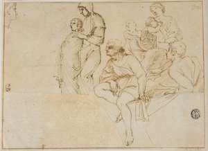 Figuras na balaustrada de Domenichino