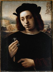 Retrato do Homem, conhecido como o Ouro - óleo sobre tela de Domenico Ghirlandaio