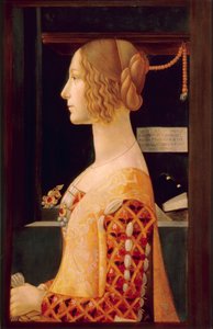 Retrato de Giovanna Tornabuoni, c.1899 (óleo sobre painel) de Domenico (after) Ghirlandaio