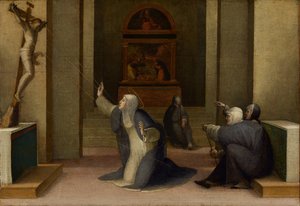 Santa Catarina de Siena a receber os estigmas de Domenico Beccafumi