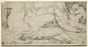 Três nus masculinos de Domenico Beccafumi