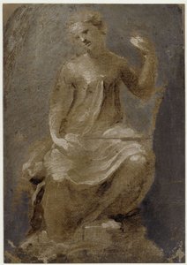 Figura feminina entronizada (Amor Patriae) de Domenico Beccafumi