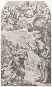 O Batismo de Cristo, 1670-1731. de Domenico Bonavera