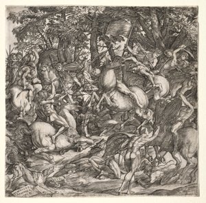 Batalha de homens nus, 1517.