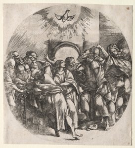A descida do espírito santo de Domenico Campagnola