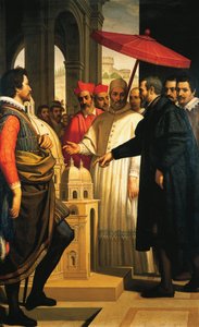 Miguel Ângelo apresenta ao Papa Pio IV o modelo para a conclusão da obra de São Pedro