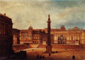 Vista composta dos monumentos parisienses de Domenico Ferri
