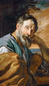 SAINT PIERRE - Barroco : Arrependimento de São Pedro par Fetti, Domenico (1588/90-1623), ca. 1613. Óleo sobre tela, 95,8x55,9. Museu de História de Arte, Vienne de Domenico Fetti or Feti