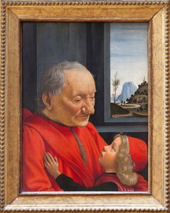 Um homem velho e um menino, c.1490