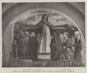 Afresco descoberto na Igreja do Ognissanti, Florença de Domenico Ghirlandaio