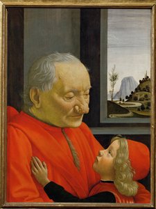 Retrato de um velho e de um rapaz - ... de Domenico Ghirlandaio