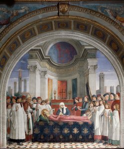 O Funeral de Santa Fina - Fresco de Domenico Ghirlandaio