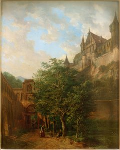 Castelo Trausnitz perto de Landshut de Domenico II Quaglio