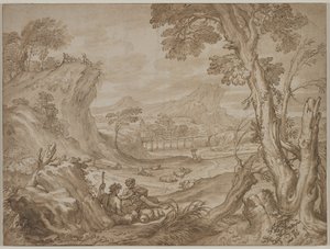 Paisagem com pastores, c. 1700