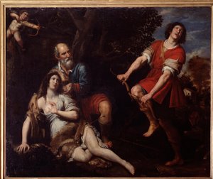 Sylvio e Dorinda, do The Fidele Shepherd de Giovanni Battista Guarini (óleo sobre tela