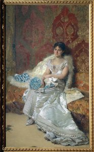 Retrato da Sra. Theresa Oneto Maglione, de Domenico Morelli de Domenico Morelli