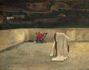 O terraço, de Domenico Morelli, óleo sobre tela de Domenico Morelli