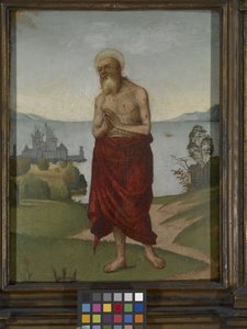 St. Onuphrius (óleo sobre madeira) de Domenico Panetti