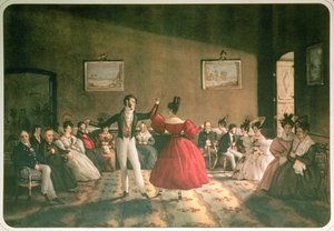 Dança num Salão em Buenos Aires, c.1831 (aguarela sobre papel)