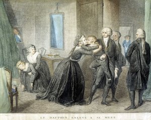 O golfinho Louis raptado da sua mãe Maria Antonieta (na sua prisão do Templo), 1 de Julho