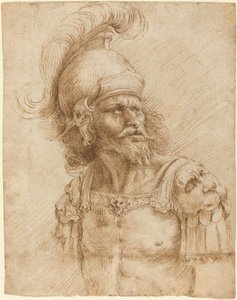 Um soldado de capacete de Domenico Peruzzini