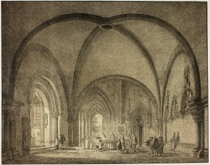 Baptismal Hall e Claustros na Catedral de Mainz, da coleção de edifícios medievais memoráveis na Alemanha