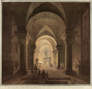 Capela de Santa Margarida na cidade de Nuremberg, da coleção de edifícios medievais memoráveis na Alemanha