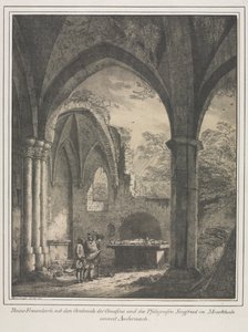 Edifícios notáveis da Idade Média na Alemanha: Ruínas da Igreja da Virgem com o túmulo de Genevieve e Siegfried, Conde Palatino do Reno, no Vale do Mosela, perto de Andernack