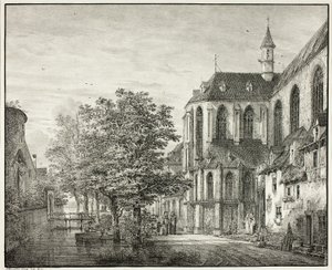 Igreja Paroquial em Boppard, no Reno de Domenico Quaglio