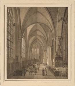 Vista do interior da Igreja de St Sebald em Nuremberg