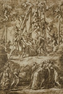 Estudo para a deposição de Domenico Robusti Tintoretto