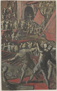 Soldados venezianos atacando Constantinopla (reto) de Domenico Tintoretto